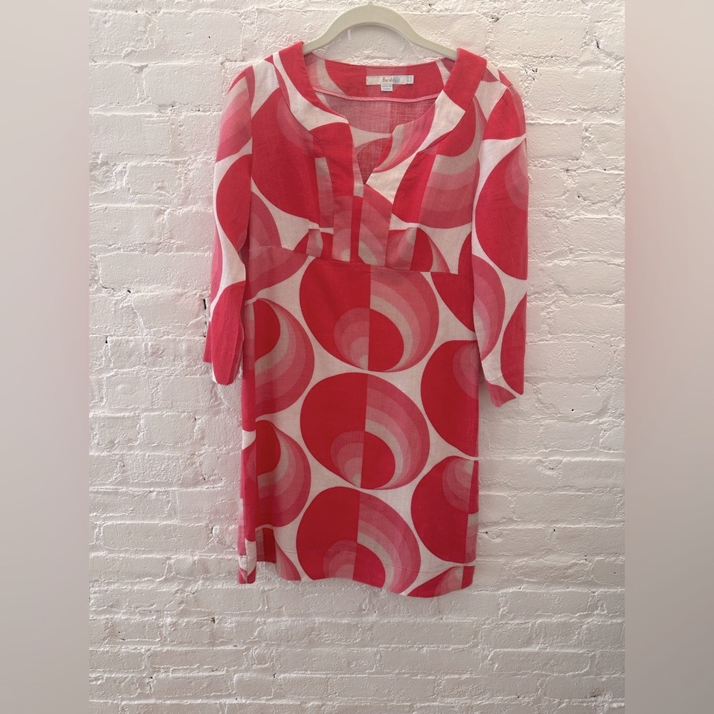 Boden Pink and Cream Mini dress